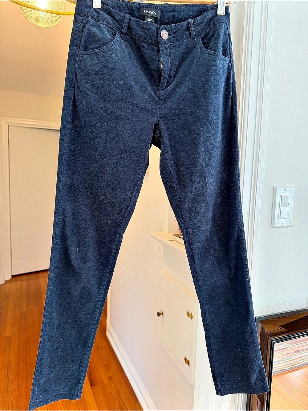 MAX&Co. Corduroy Pants Straight Leg Navy Size 2